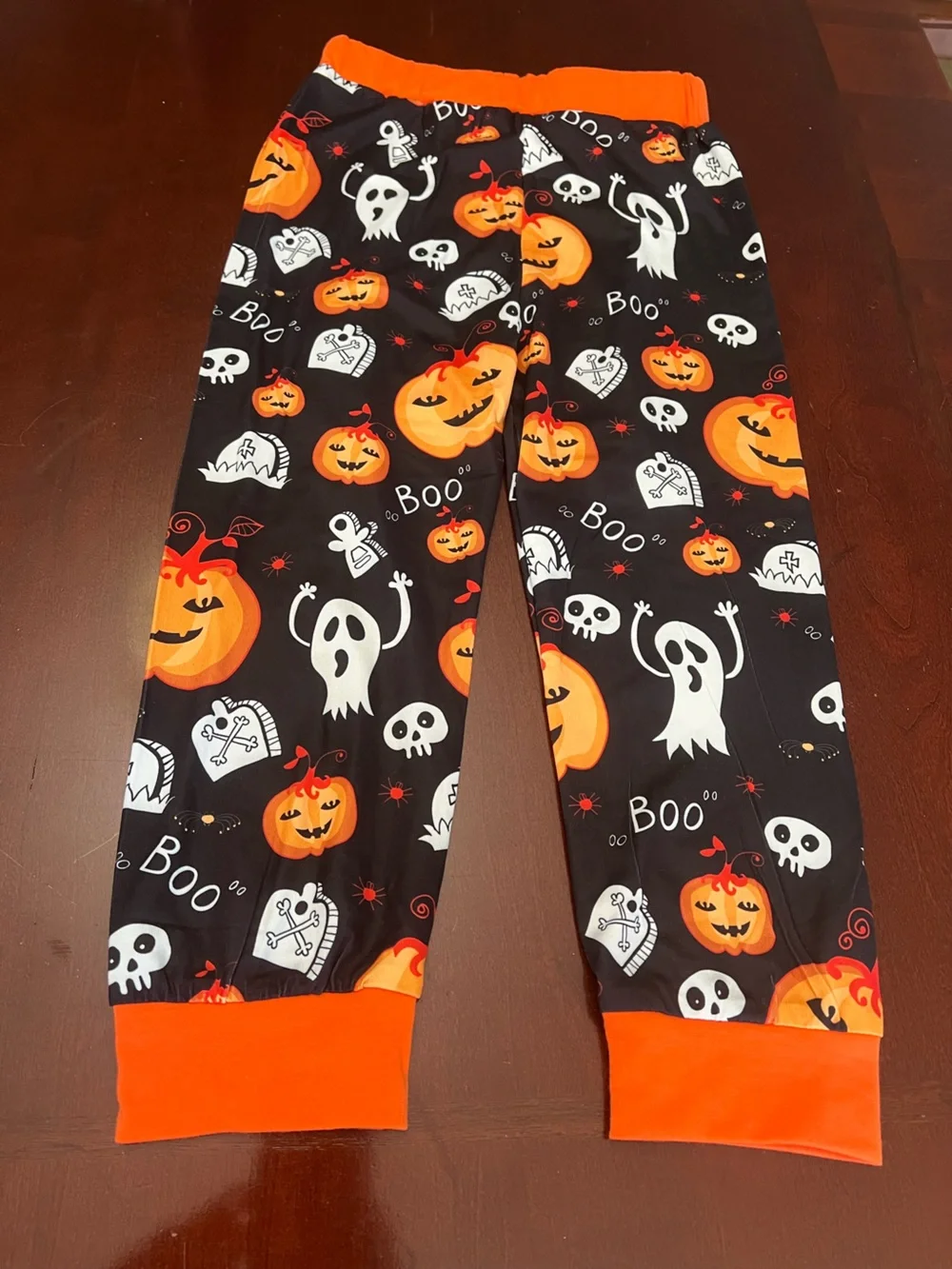 Kids Halloween Pumpkin & Ghost Hoodie Set - Orange & Black